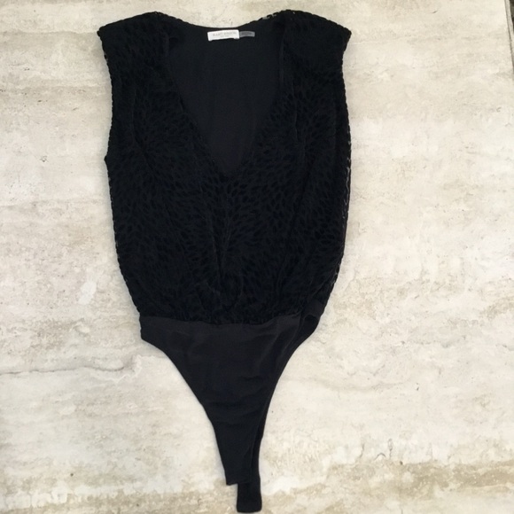 Ramy Brook Regina Velvet Burnout Bodysuit - Size XS - Picture 9 of 13